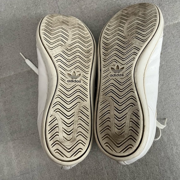 [US10]Adidas Men White High-Top leather indoor soccer Sneaker 675001 - Picture 5 of 5